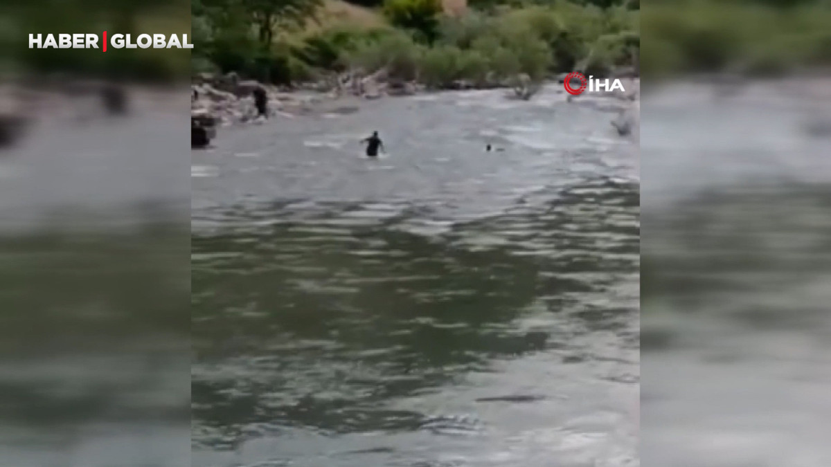 Çayda kaybolmuştu, akıntıya kapıldığı anlar kamerada: Halen aranıyor