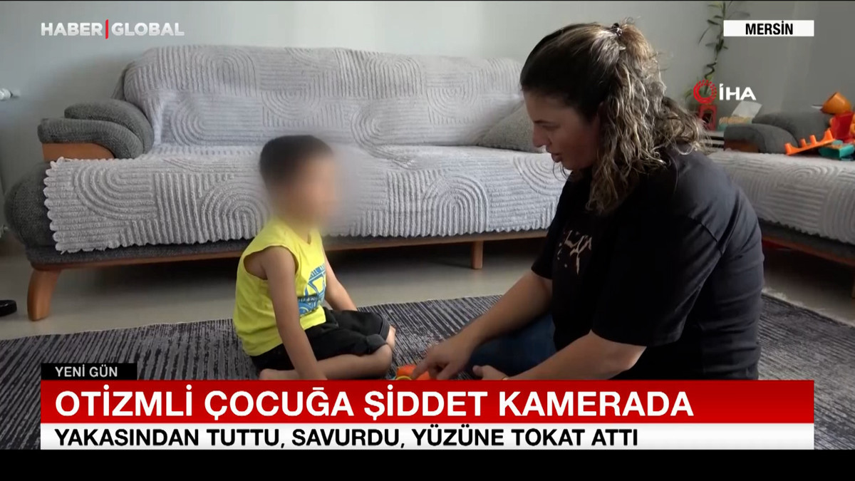 Görüntüleri izleyen aile şoke oldu: Otizmli çocuğa şiddet kamerada