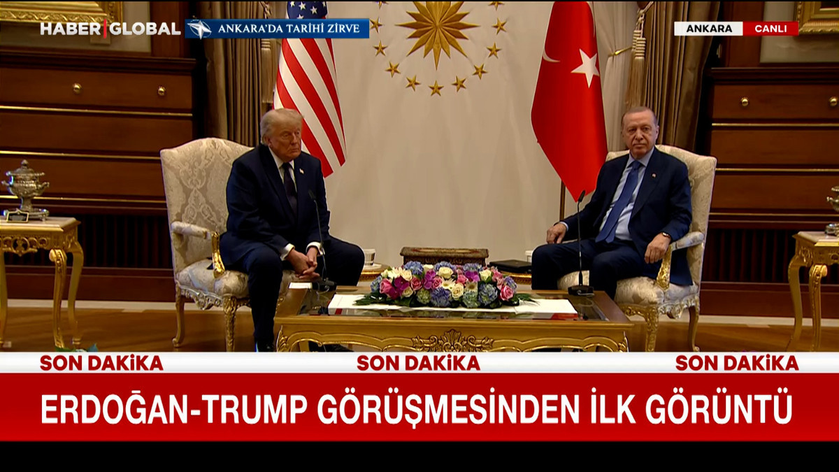 Erdoğan-Trump görüşmesinden ilk görüntü