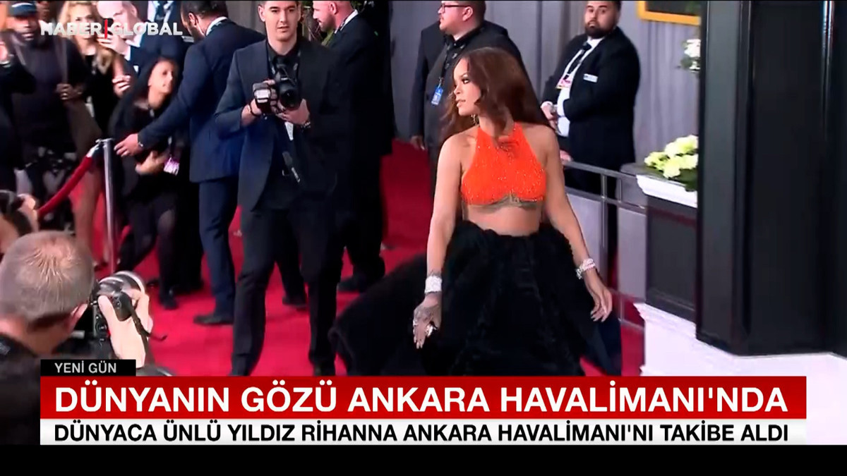 Rihanna Ankara Havalimanı’nı takibe aldı