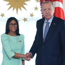 Erdoğan, Venezuela Cumhurbaşkanı Vekili Rodriguez ile görüştü