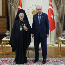Erdoğan, Fener Rum Patriği Bartholomeos’u kabul etti