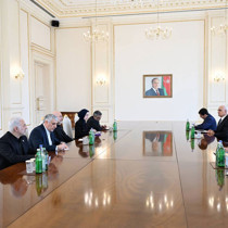 Azerbaycan Cumhurbaşkanı Aliyev, İran Meclis Başkanı Kalibaf'ı kabul etti