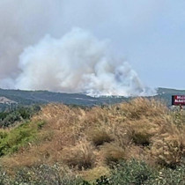 Çeşme'de yangın! Alevlerle mücadele devam ediyo