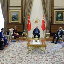 Cumhurbaşkanı Erdoğan, AB temsilcilerini kabul etti