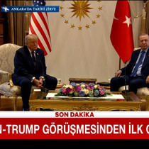 Erdoğan-Trump görüşmesinden ilk görüntü