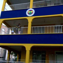 Fanatik Fenerbahçeli aile, yaşadıkları apartmanı sarı-laciverte boyadı
