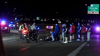 Arizona'da A Milli Futbol Takımı kafilesine eşlik eden polis kaza yaptı