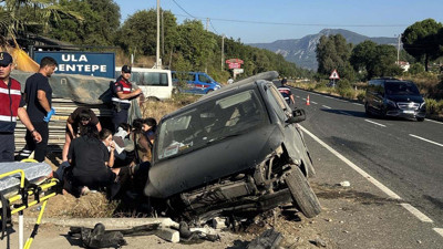 Muğla'da minibüs şarampole devrildi: 6 yaralı
