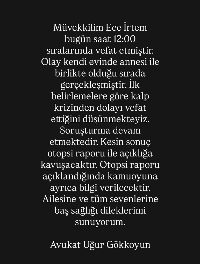Kızılcık Şerbeti'nin Işıl'ı Ece İrtem hayatını kaybetti - Resim : 1