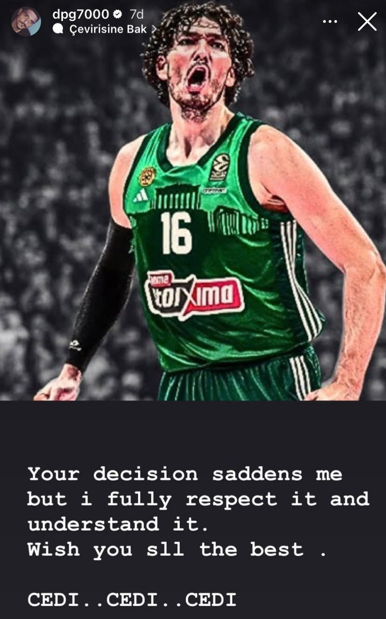 Panathinaikos Başkanı Giannakopoulos'tan Cedi Osman'a sitem - Resim : 1