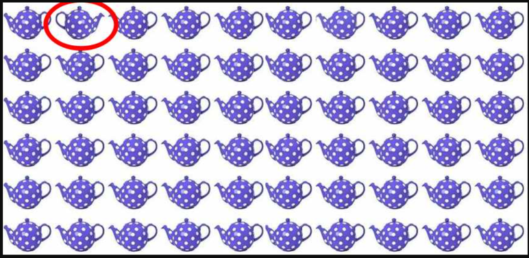 Optik illüzyon: Farklı demliği bulma zeka testi - Resim