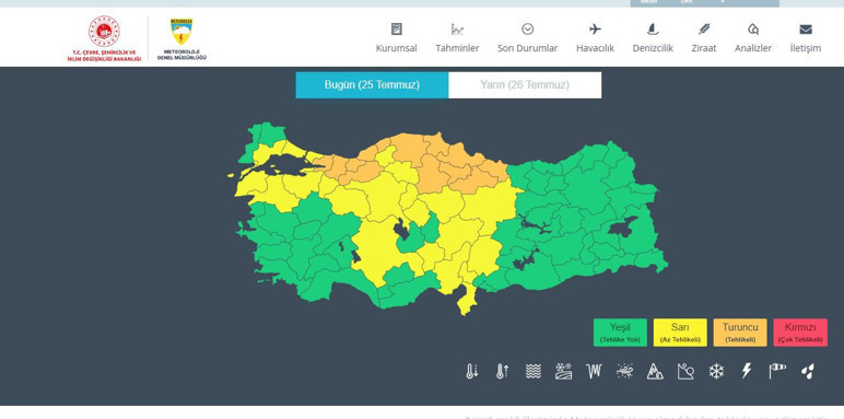 MGM Ankara ve İstanbul dahil 35 il için yağmur alarmı verdi - Resim : 1