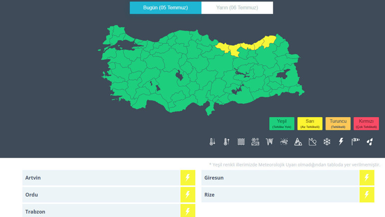 Meteoroloji'den 5 il için sarı kod: Kuvvetli yağışlara dikkat! - Resim : 1