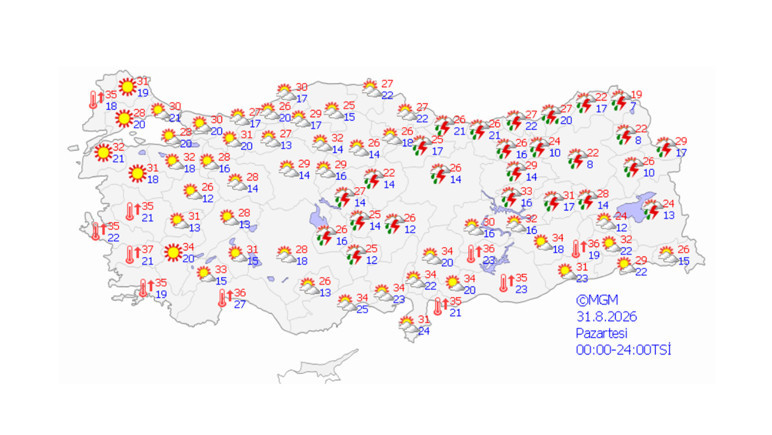 Türkiye genelinde yaz havası geri dönüyor: Sıcaklık 40 derece! - Resim : 1