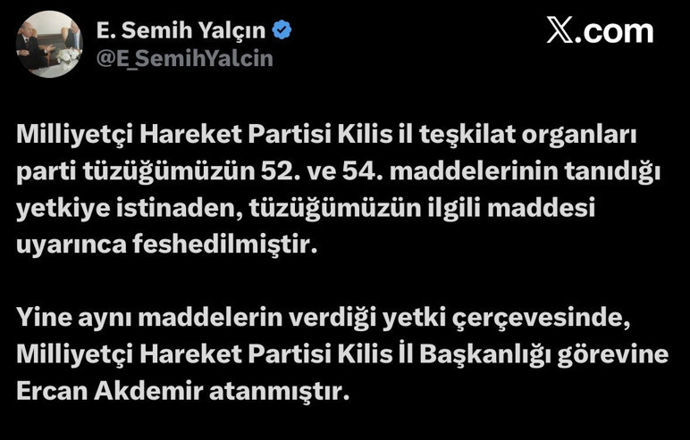 MHP Kilis İl Teşkilatı feshedildi - Resim : 2