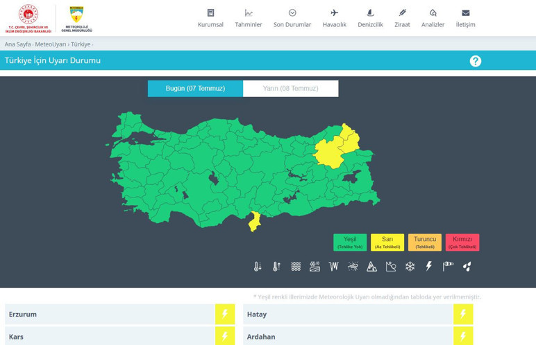 Meteoroloji'den 4 il için sarı kodlu uyarı - Resim : 1