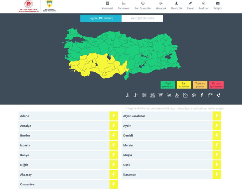 Meteoroloji'den 15 ile sarı kodlu uyarı! - Resim : 1