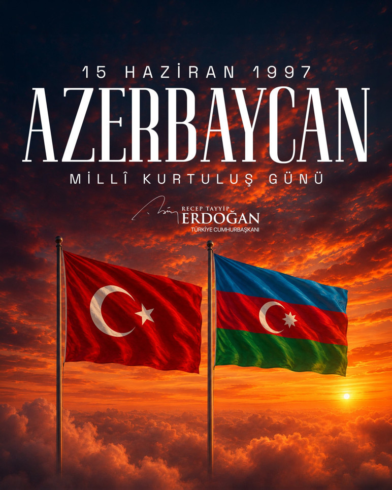 Cumhurbaşkanı Erdoğan, Azerbaycan'ın Milli Kurtuluş Günü’nü kutladı - Resim : 1