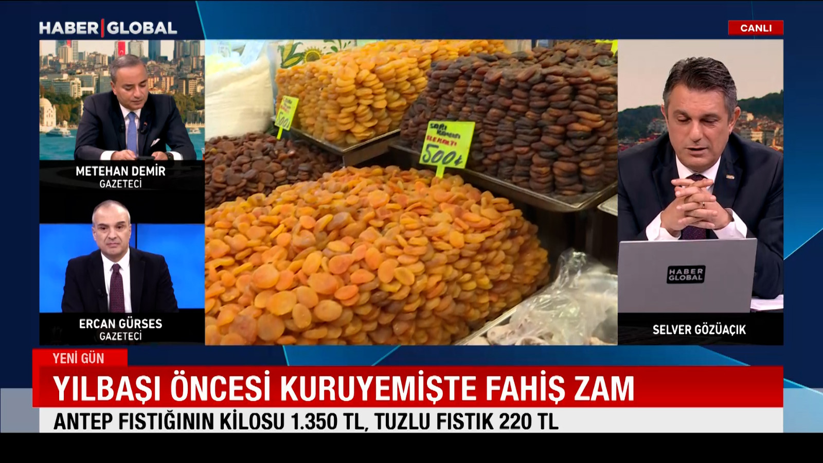 Yılbaşı öncesi kuruyemişte fahiş zam: Antep fıstığı 1350 TL