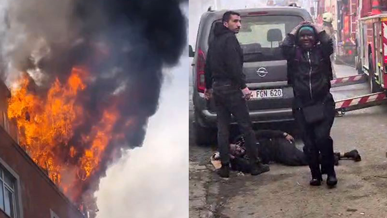 Sultangazi'deki yangında can pazarı: Alevlerin arasından atladı