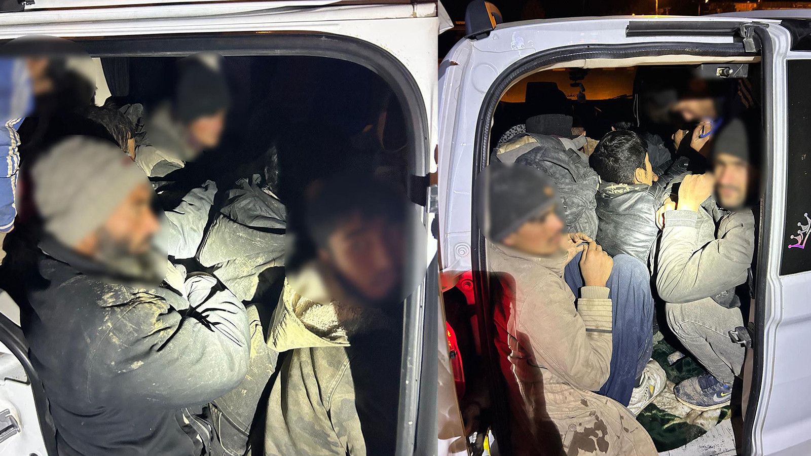 Denetimde durdurulan araçta şok görüntü