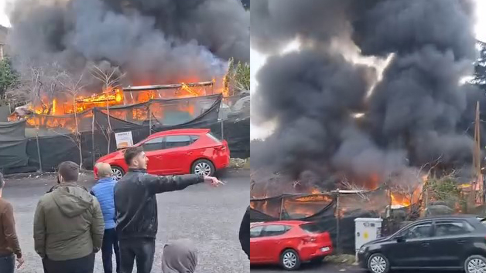 Sarıyer'de korkutan yangın