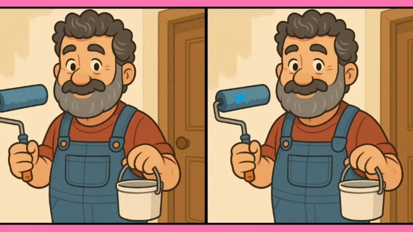 Evinin duvarlarını boyayan iki adam arasındaki 3 farkı sadece yüksek IQ'su olanlar 12 saniyede buluyor