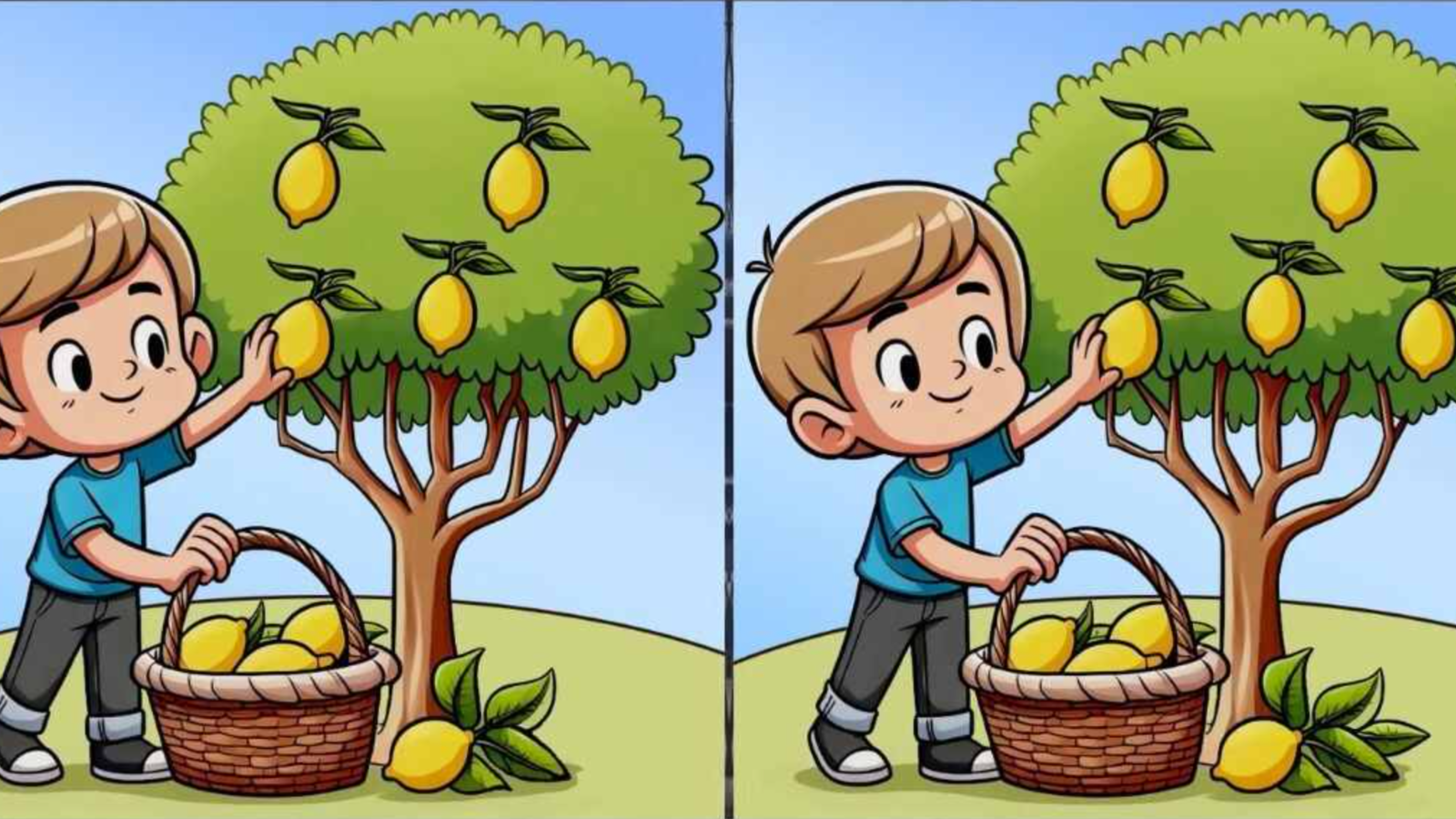 Ağaçtan limon toplayan iki genç adam arasındaki 3 farkı sadece yüksek IQ'su olanlar 14 saniyede buluyor