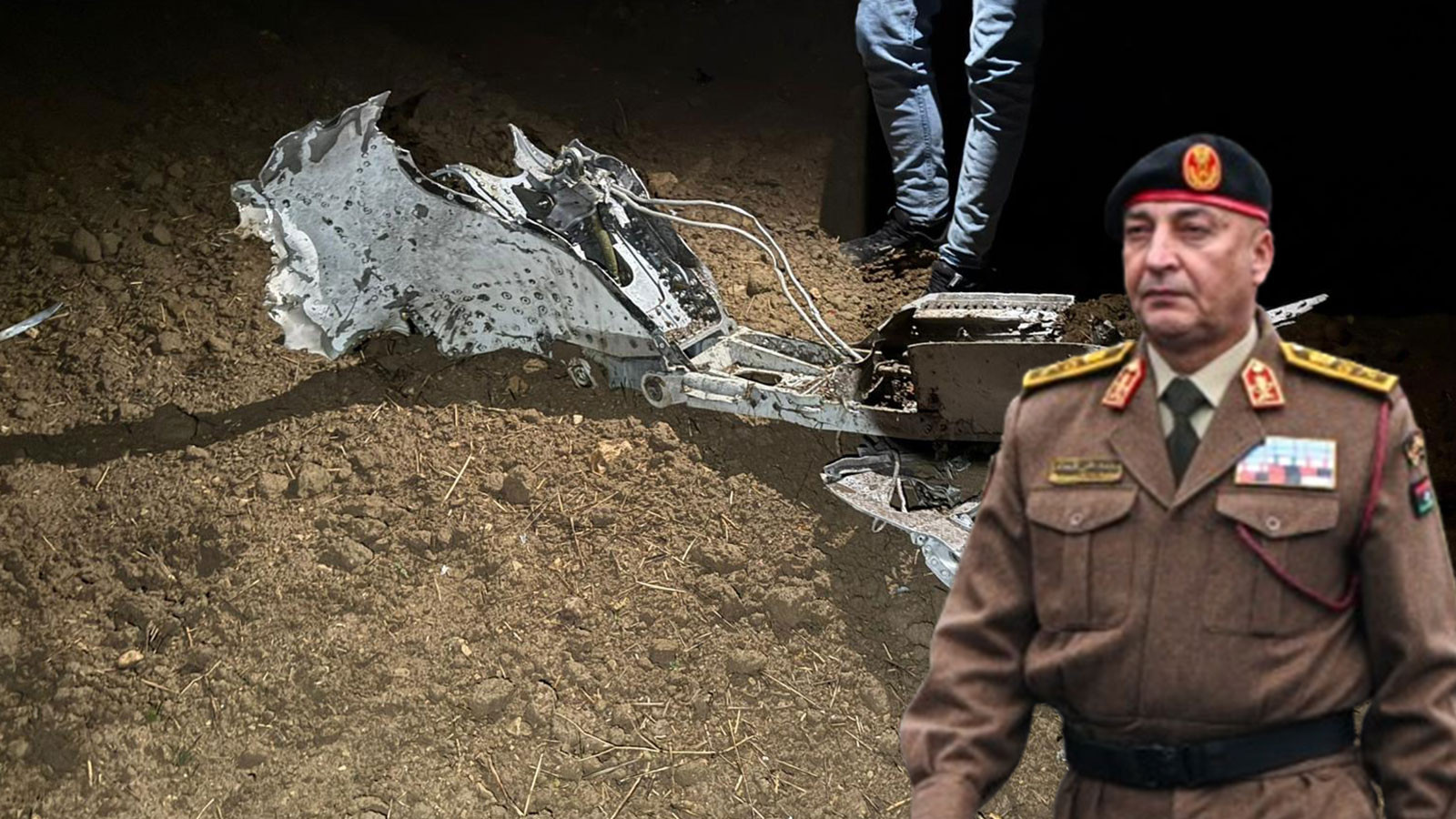 Libya Genel Kurmay Başkanı ve 4 askeri yetkiliyi taşıyan jet düştü! Enkazı arama çalışmaları sürüyor