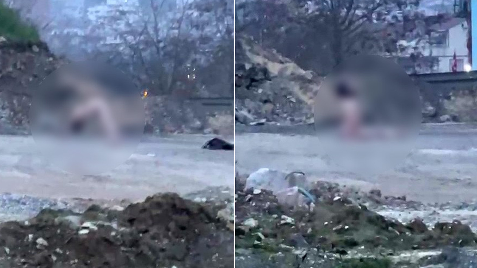 Köprü altında akıllara durgunluk veren görüntüler