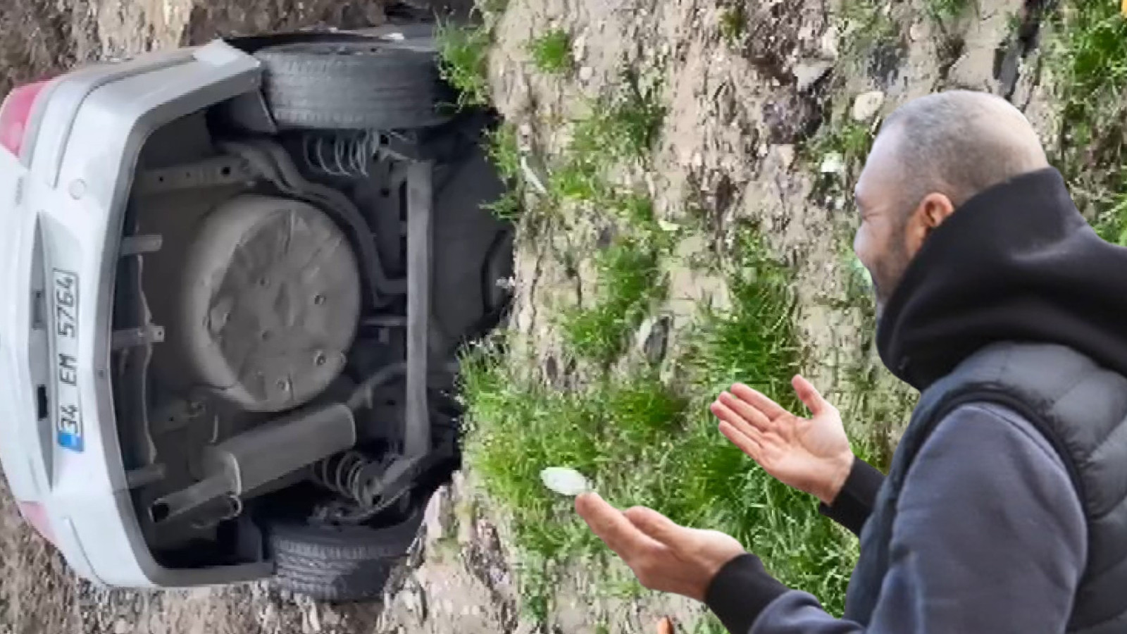 Böylesi belki de ilk kez yaşanıyor... Arabasının son halini görünce 'Gömün gitsin' dedi