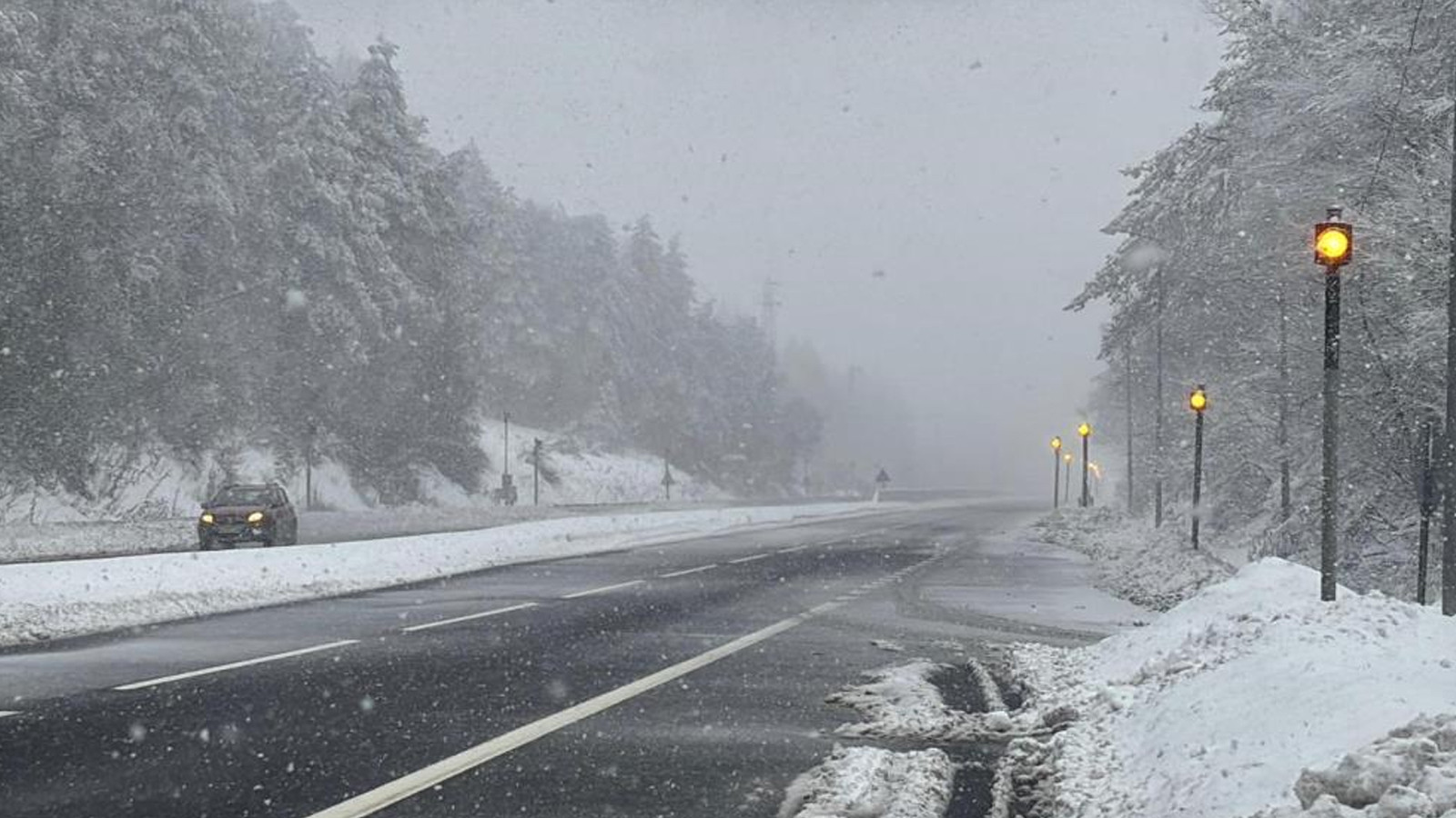 Bolu Dağı'nda kuvvetli kar