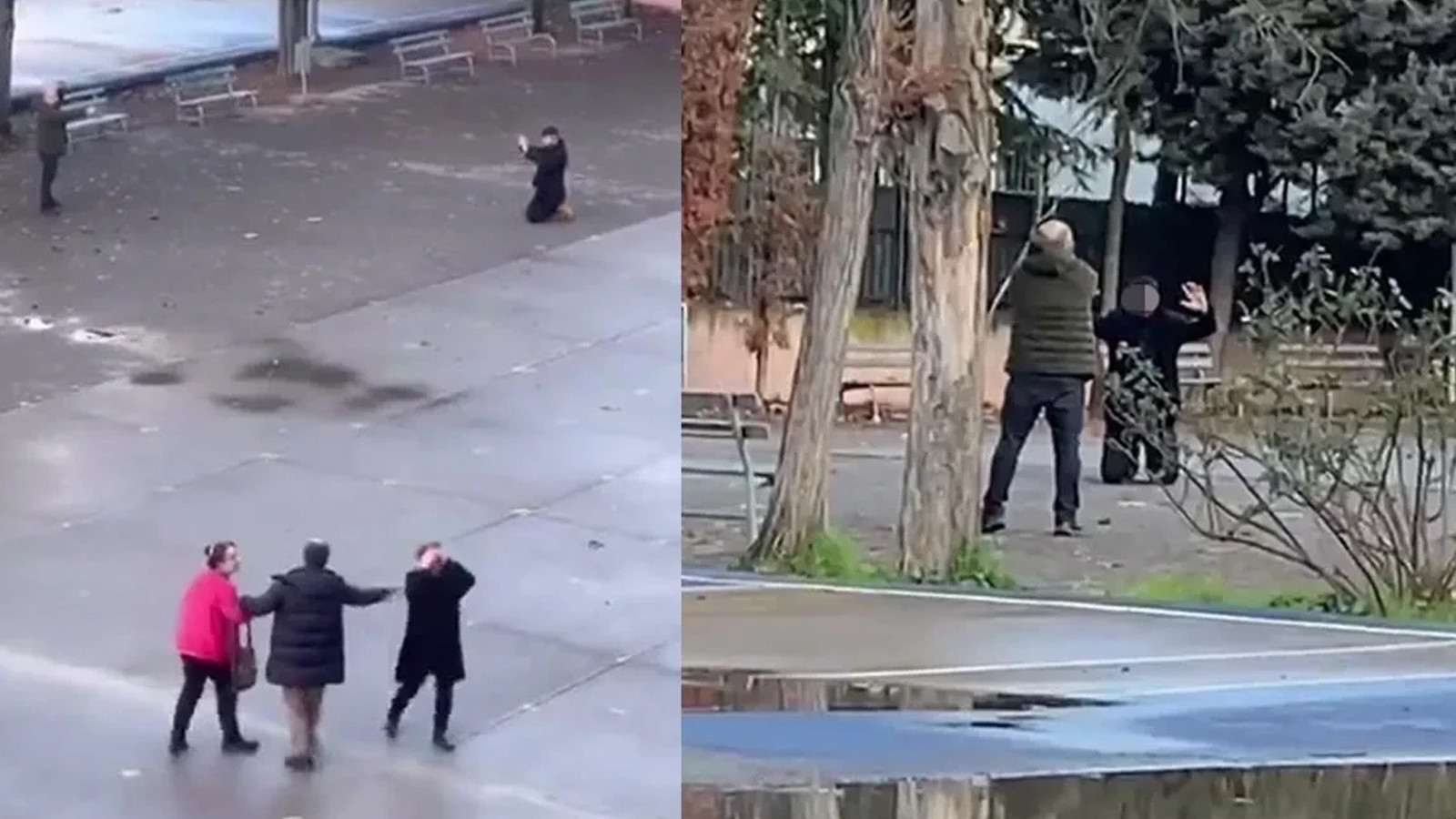 Okul bahçesindeki rehine krizinde baba serbest bırakıldı, şantajcı tutuklandı