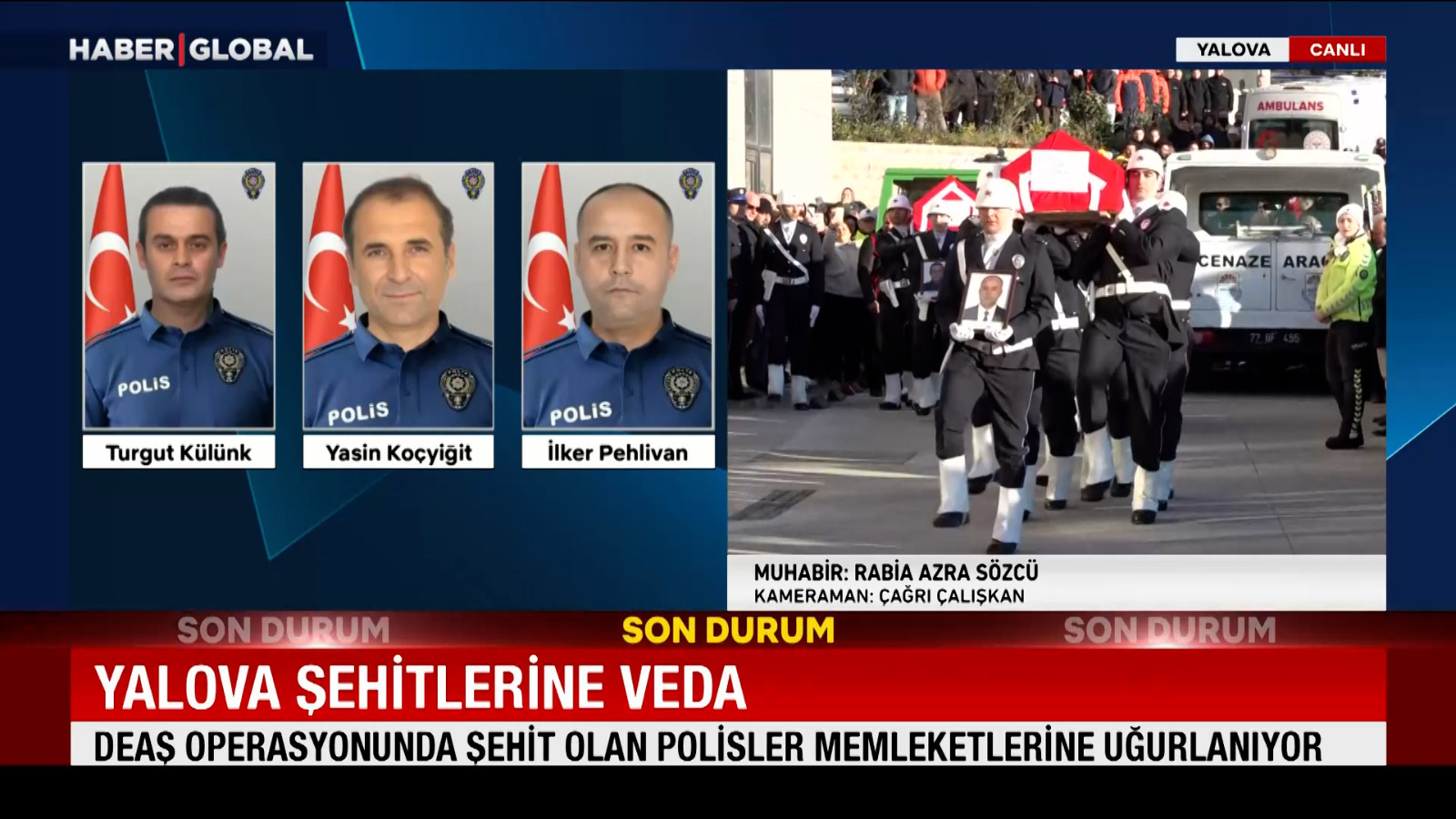 Yalova şehitlerimize veda!
