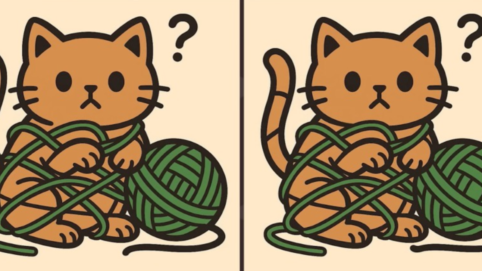 İplik yumağına sarılmış iki kedi arasındaki 3 farkı sadece yüksek IQ'su olanlar 14 saniyede buluyor