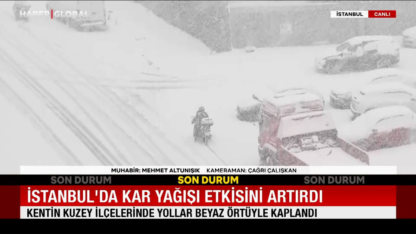 İstanbul’da kar yağışı etkisini artırdı