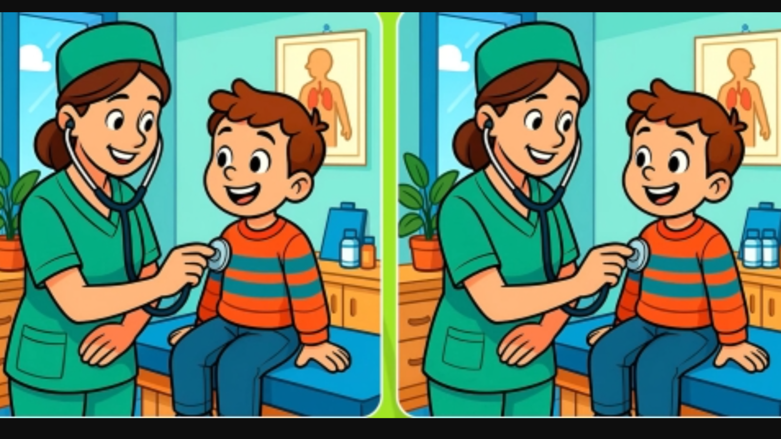 Çocuğun sağlığını kontrol eden iki hemşire arasındaki 3 farkı sadece yüksek IQ'su olanlar 14 saniyede buluyor