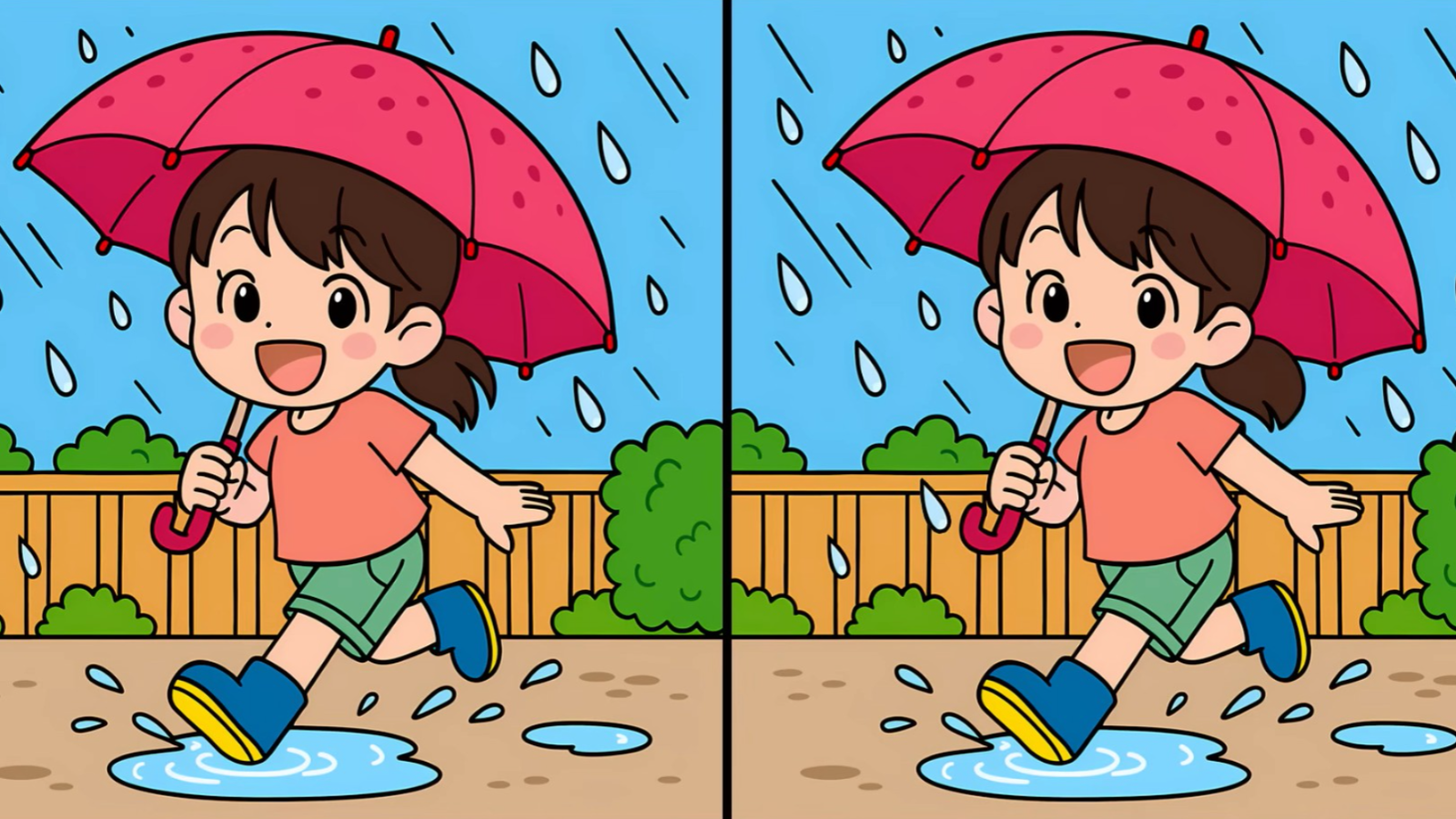 Şemsiyeyle yağmurda koşan iki kız arasındaki 3 far…