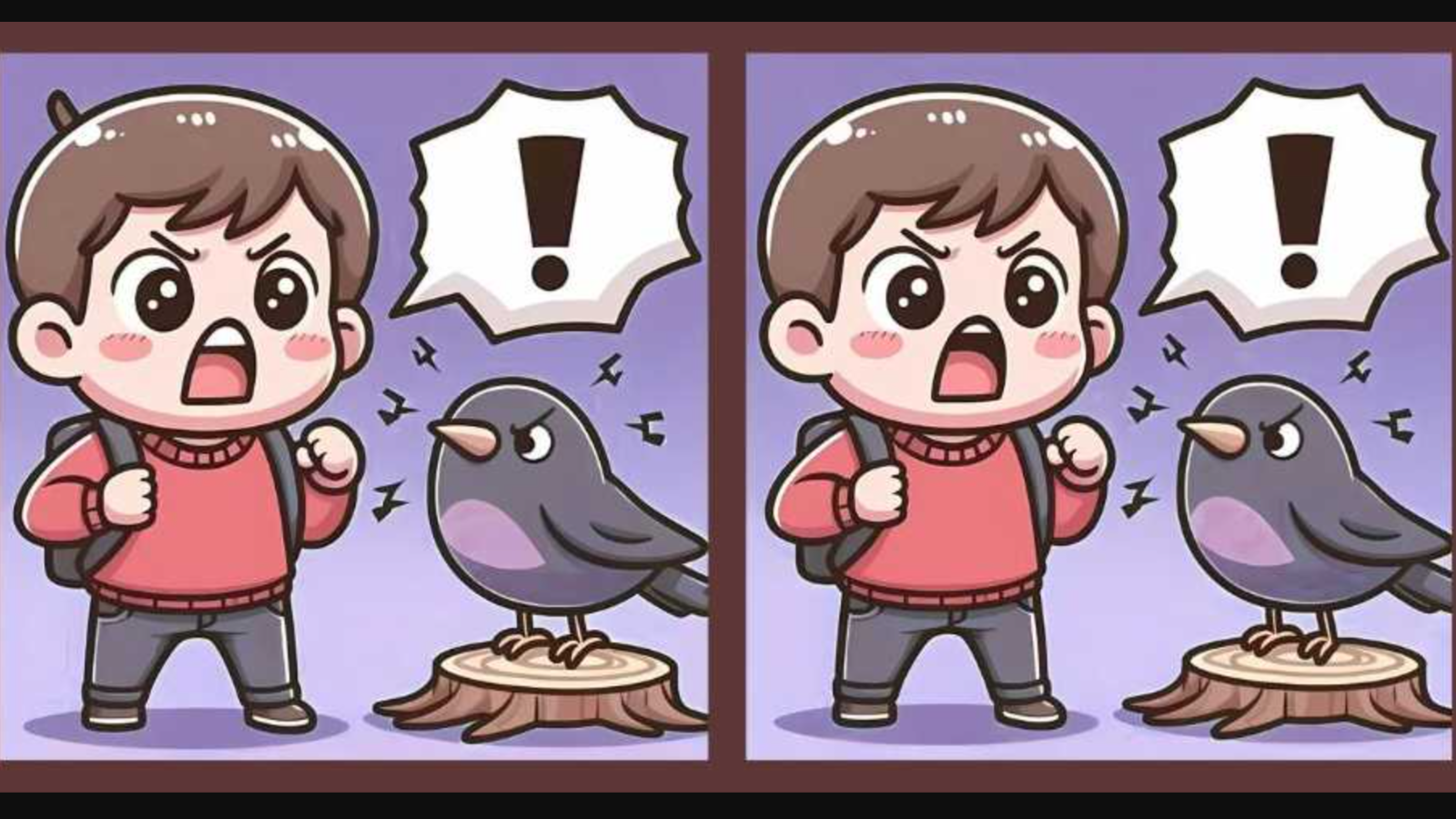 Yolda gördüğü kuşa bağıran iki çocuk arasındaki 3 farkı sadece yüksek IQ'su olanlar 17 saniyede buluyor