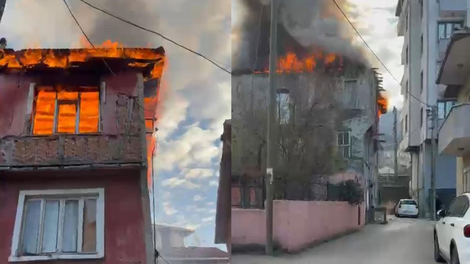 Elektrikli sobadan çıkan yangın evi yaktı