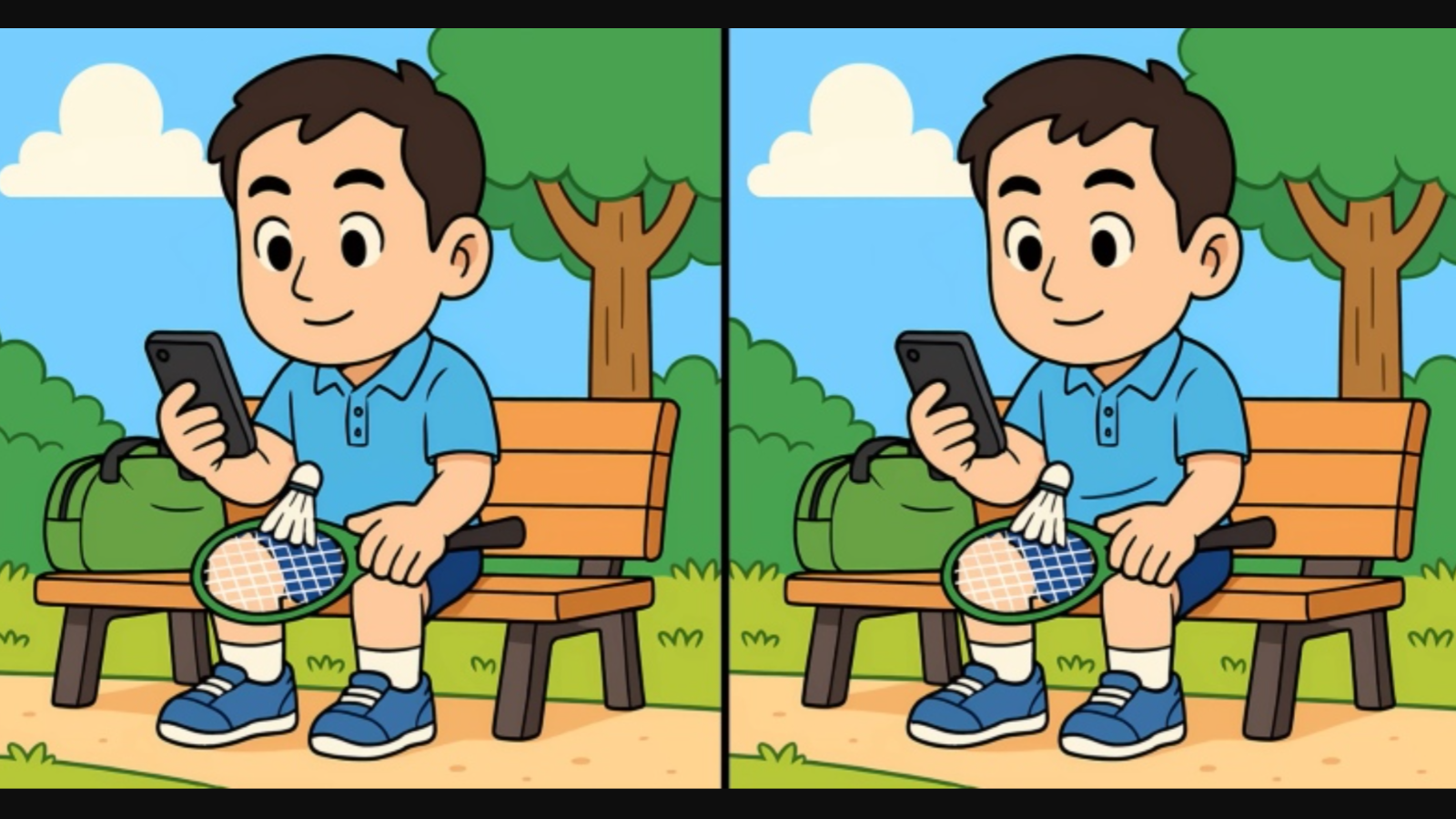 Badminton dersinde dinlenen iki çocuk arasındaki 3 farkı sadece yüksek IQ'su olanlar 12 saniyede buluyor