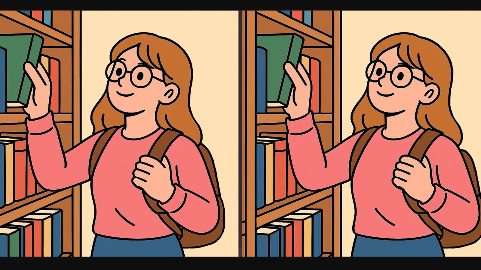 Kütüphanede kitap seçen iki kadın arasındaki 3 farkı sadece yüksek IQ'su olanlar 12 saniyede buluyor