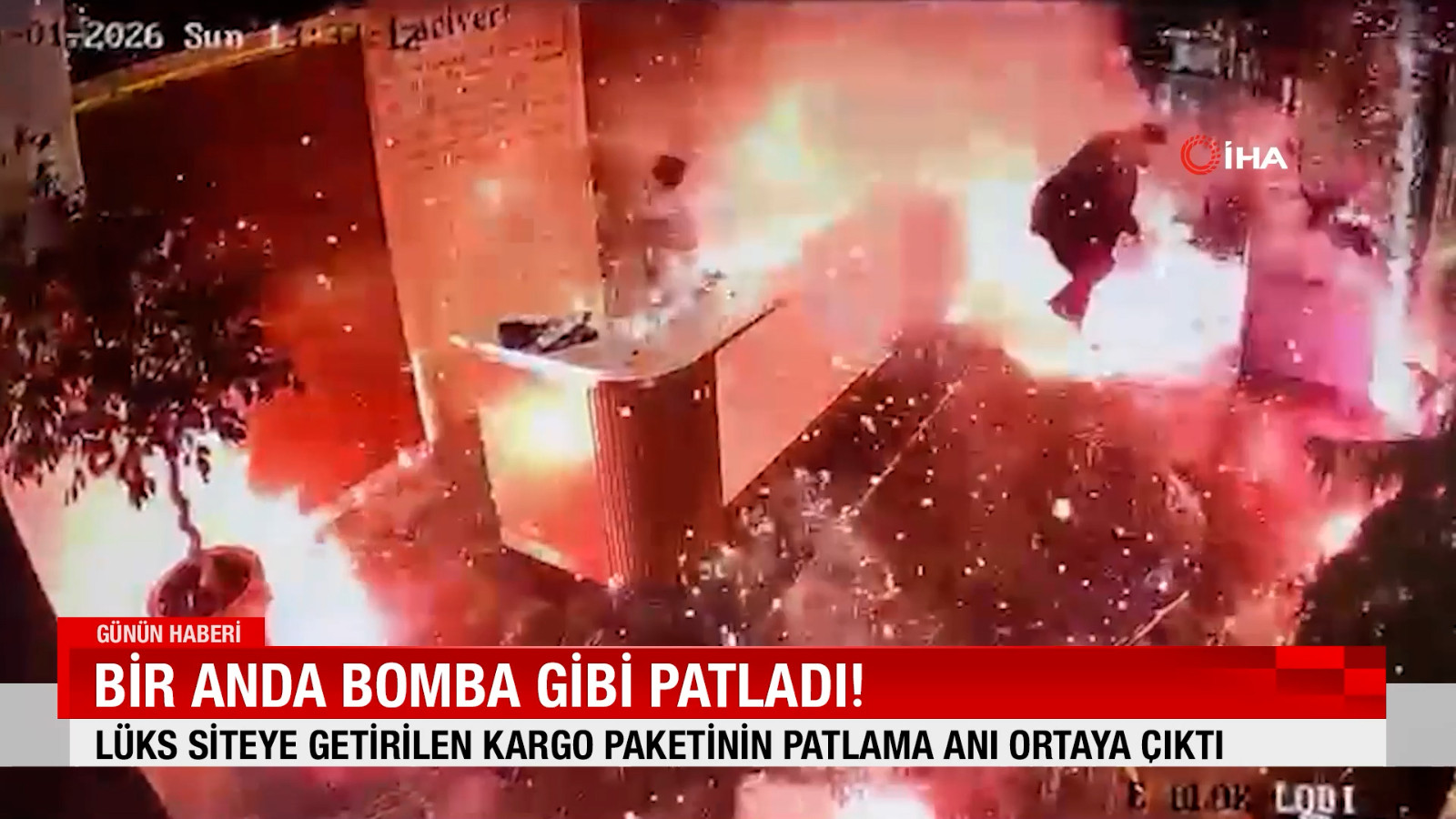 Kargo paketinin bomba gibi patladığı anlar herkesi şoke etti