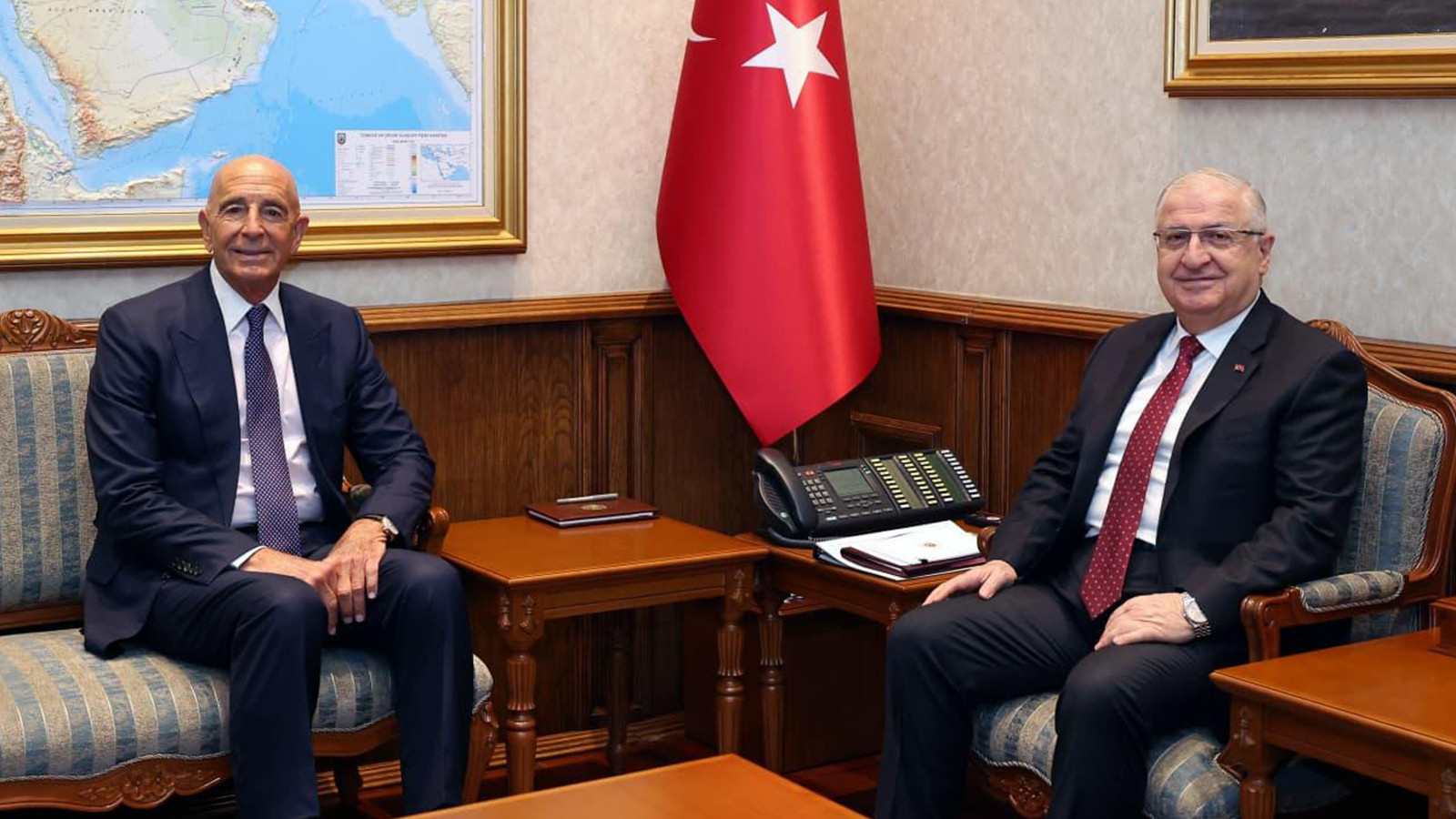 Milli Savunma Bakanı Güler, ABD Büyükelçisi Barrack'ı kabul etti