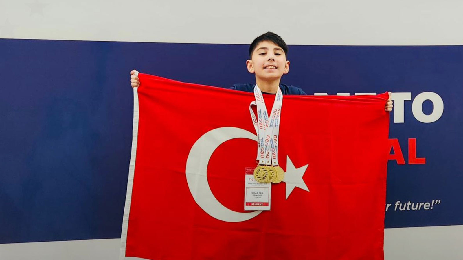 Türkiye'yi gururlandırdı. 10 yaşında ikinci dünya birinciliği