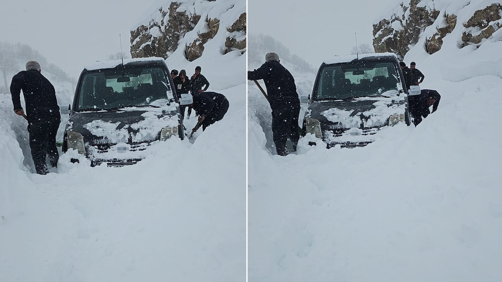 Van'da çığ faciası son anda atlatıldı