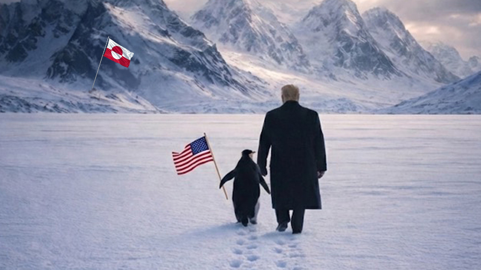 Beyaz Saray'dan penguenli 'Grönland' paylaşımı