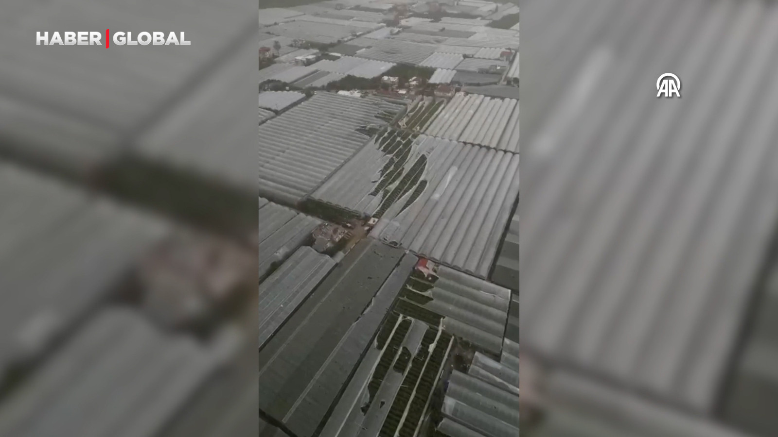 Antalya'da hortumun zarar verdiği alanlar havadan görüntülendi