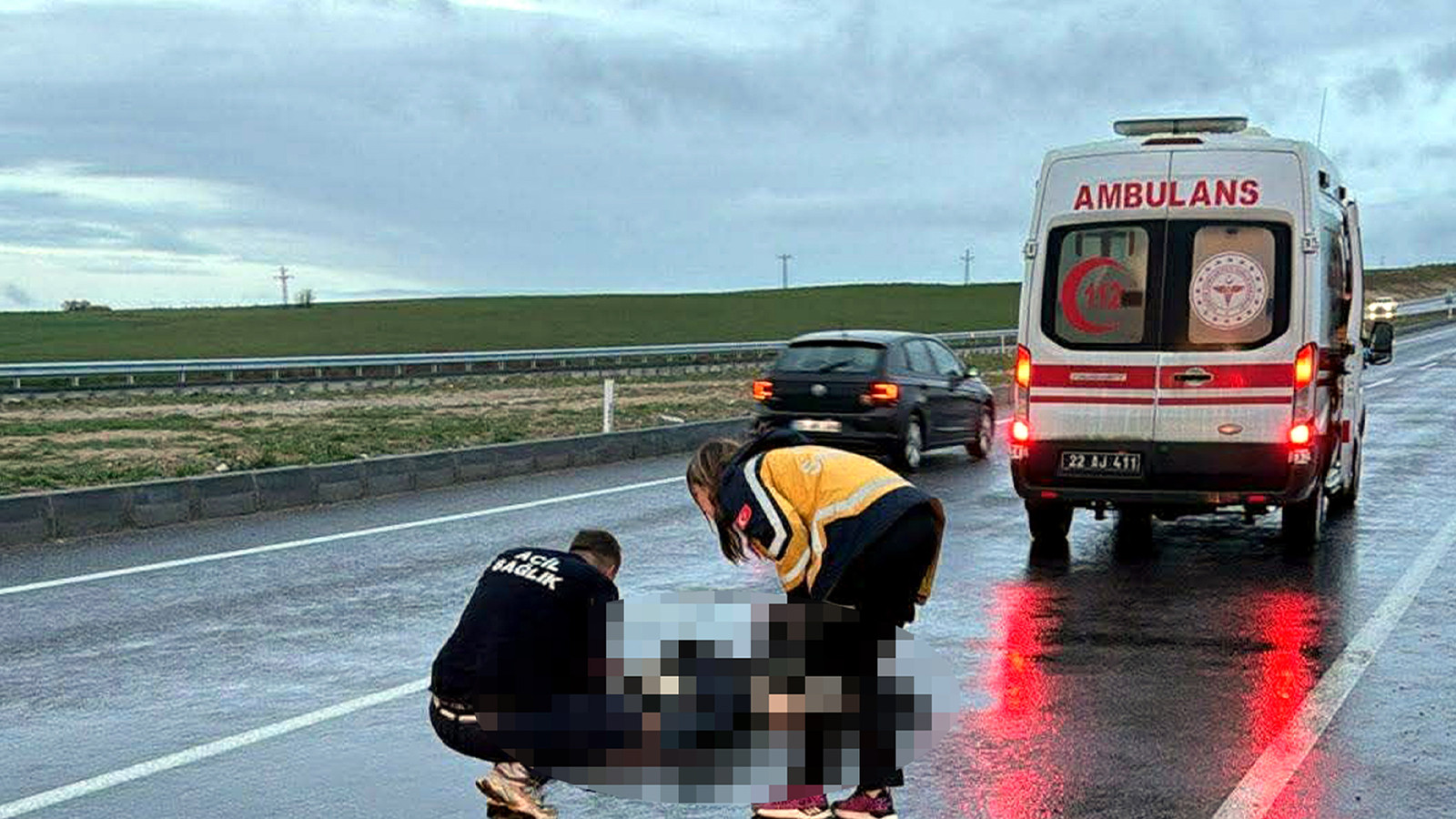 Edirne'de otomobilin çarptığı yaşlı adam hayatını kaybetti